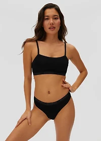 Black toned high-waisted bra