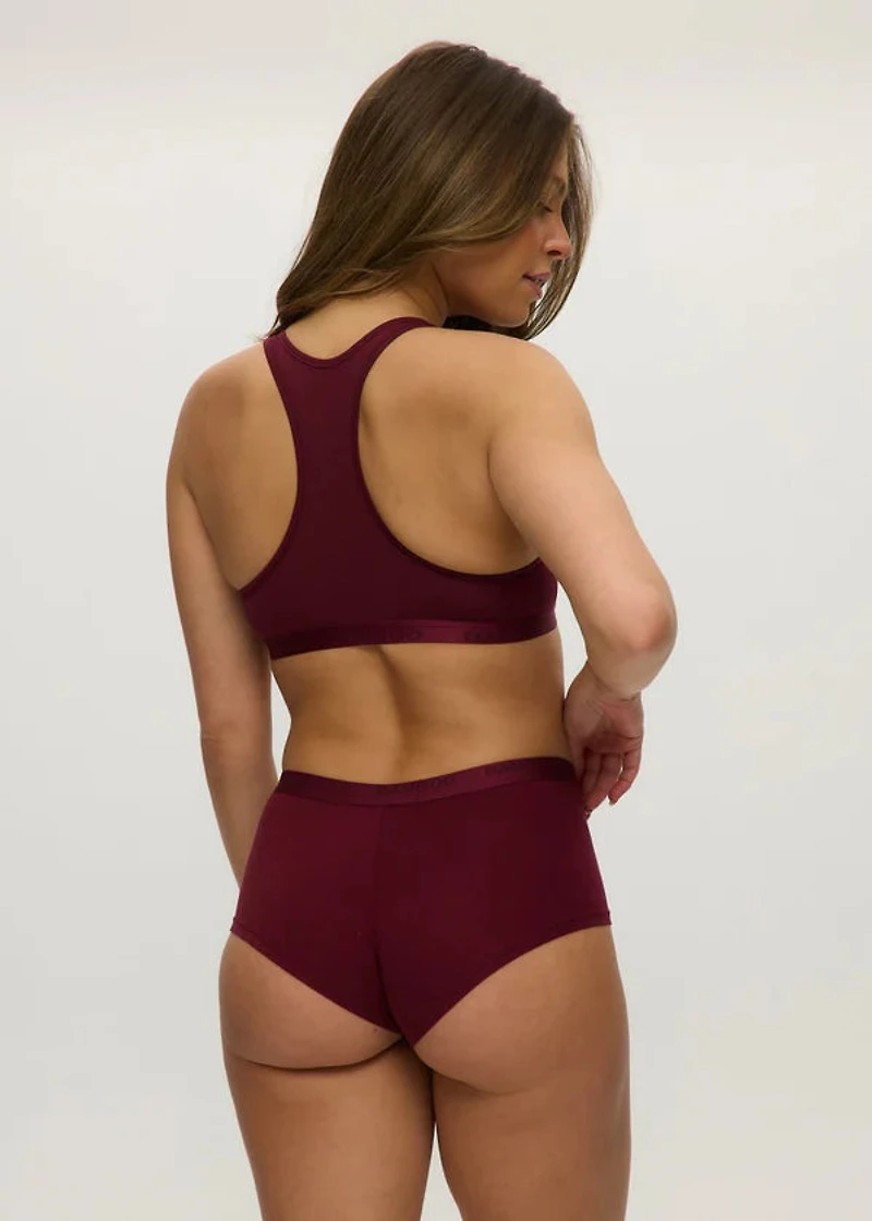 Toned Wine & Rose Sports Bra