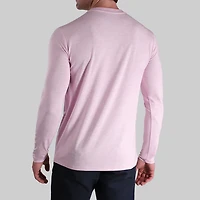 Luxury Heathered Light Pink Long Sleeve Sweater