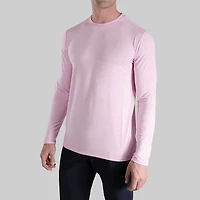 Luxury Heathered Light Pink Long Sleeve Sweater