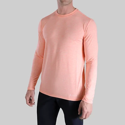 Luxury Heathered Salmon Long Sleeve Sweater