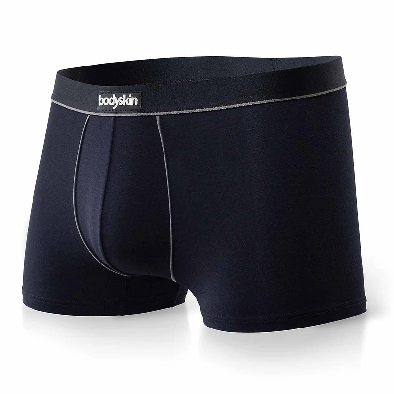 3 Boxers courts Daily : Gris mix, noir et charocal bordeaux