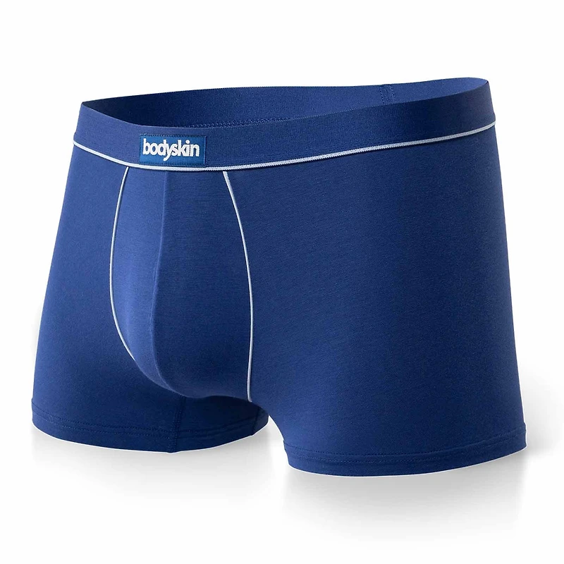 3 Boxers courts Daily : Gris mix, noir et rouge bleu royal