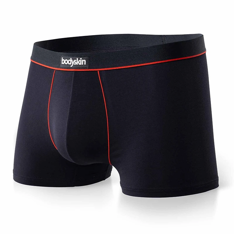 3 Boxers courts Daily : Gris mix, noir et rouge bleu royal
