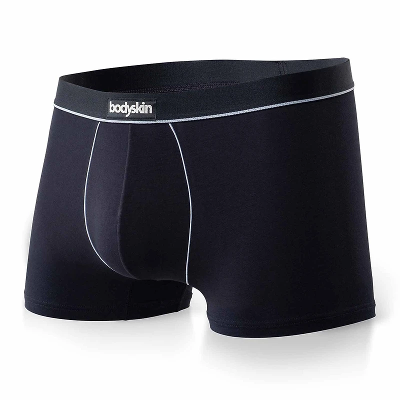 Boxer court Daily : Noir et bleu poudre