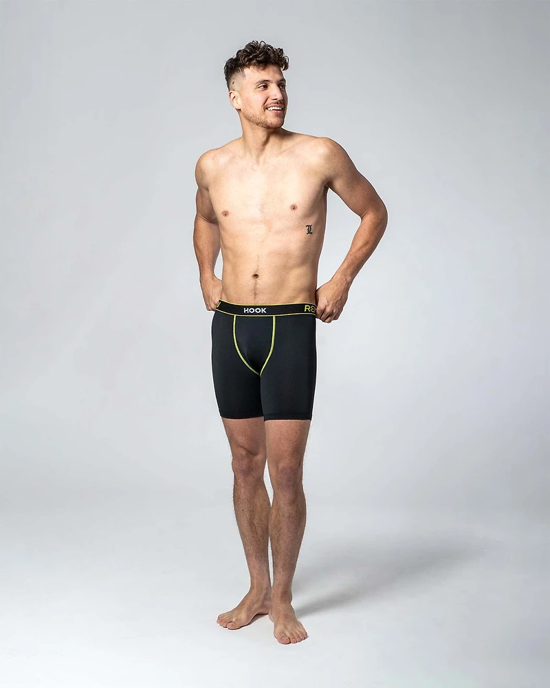 Boxer Renew : Semi-compression Noir & Lime
