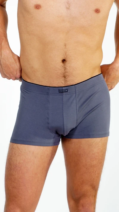 Boxer court Nu Pima coton gris