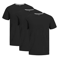 3 t-shirts en bambou : Noir
