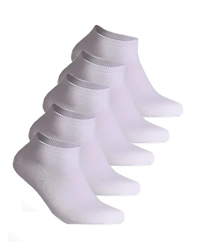 5 pairs of short nude socks: White