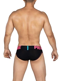 Slip Private Structure mini brief Black Magenta