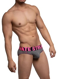 Slip Private Structure mini brief DK melange Magenta