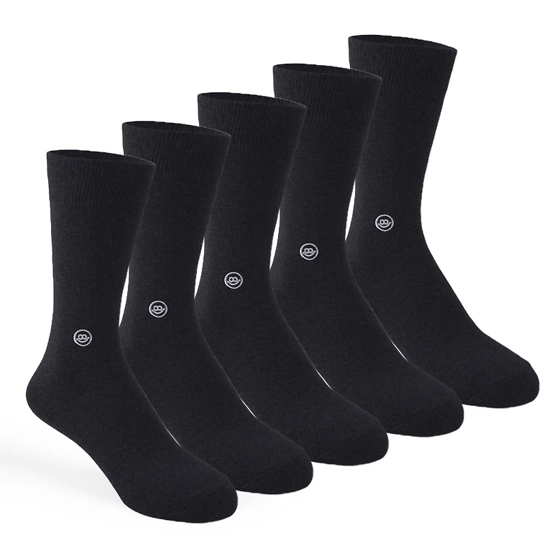 5 chaussettes mi-mollet: Noir