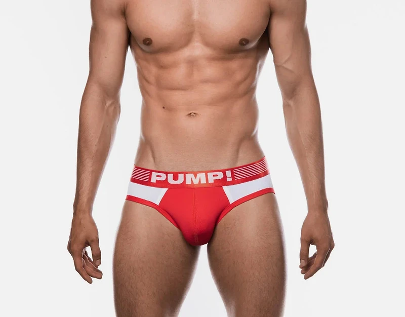 Pump! - Brief : Ribbed Red