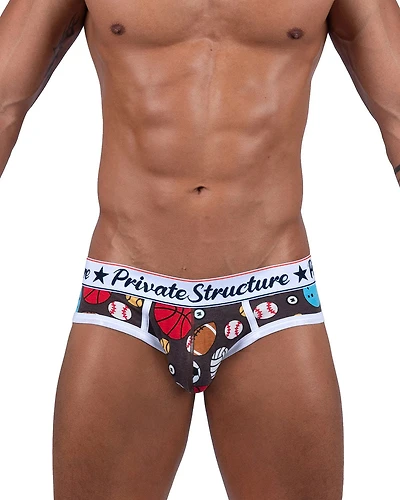 Slip Private Structure mini brief Ball Game brown