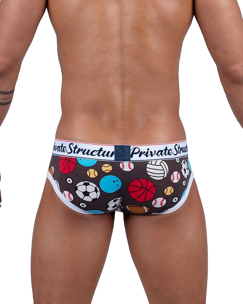 Slip Private Structure mini brief Ball Game brown