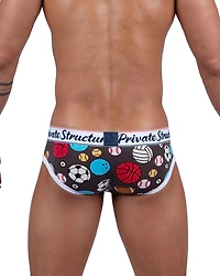 Slip Private Structure mini brief Ball Game brown