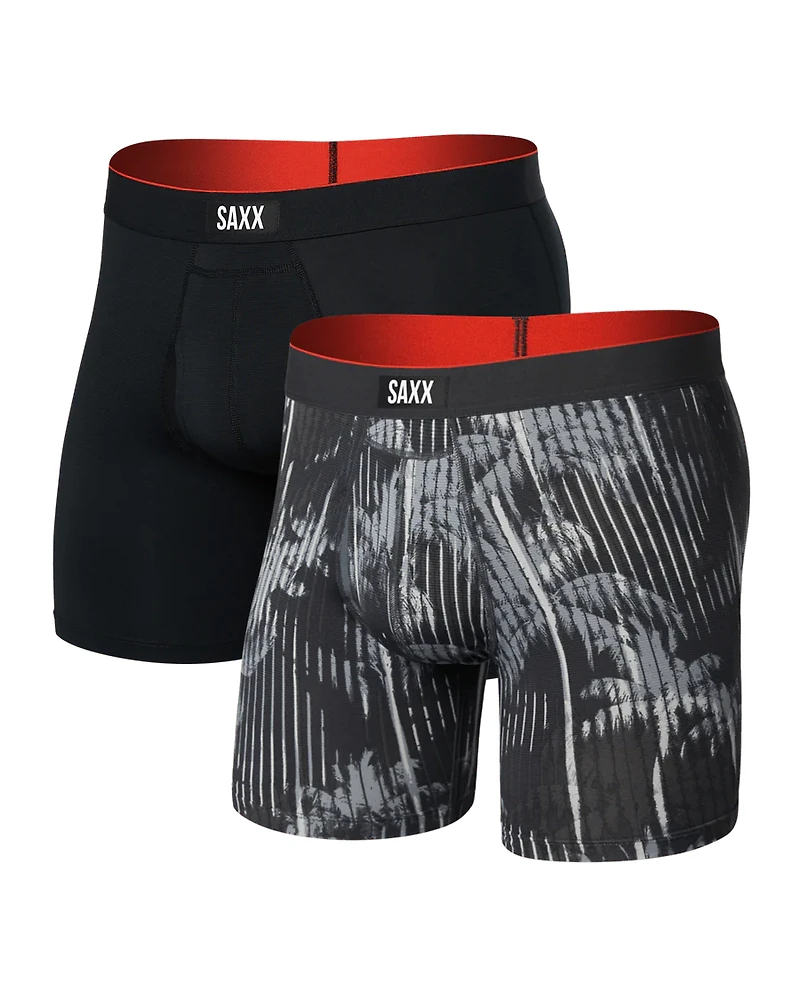 Pack of 2 Multi Sport Mesh Boxers, Screen Protector/Black