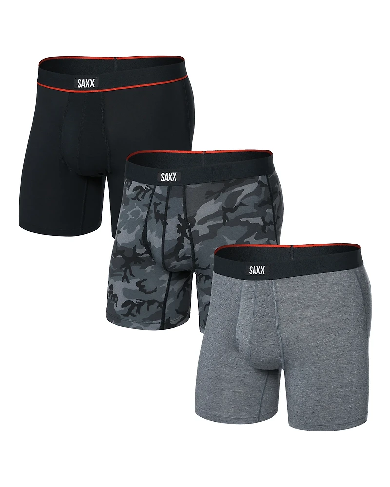 Vibe Xtra 3-Pack Boxers Camo/Heather Grey/Black