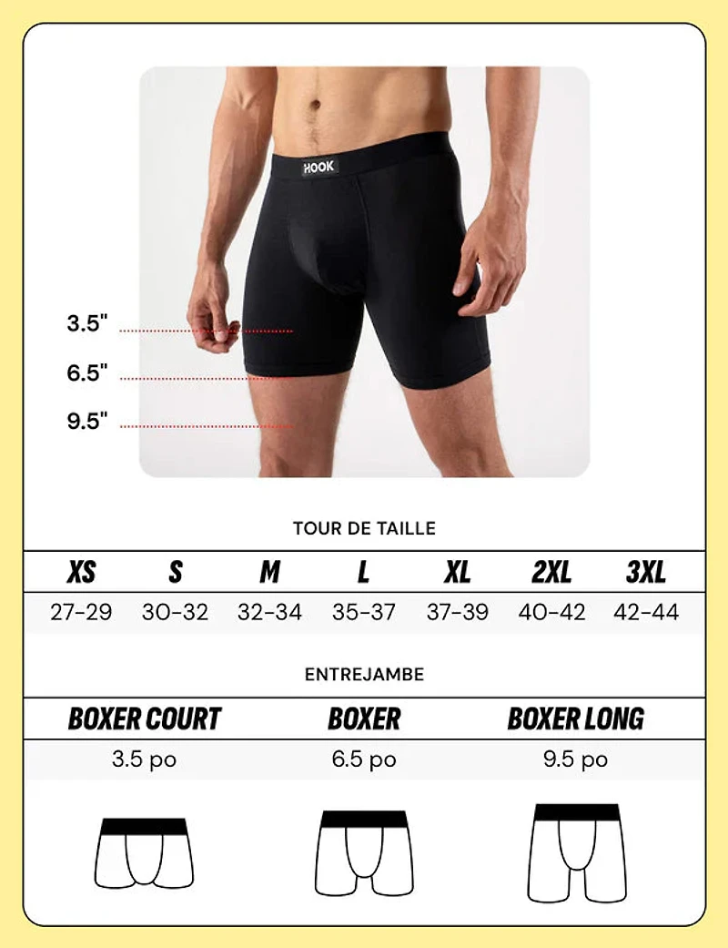 5 boxers courts Max : 1X Noir, Pigeon, Bleu Urbain , Aloha et Cowboy