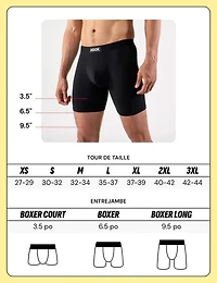 5 boxers courts Max : 1X Noir, Pigeon, Bleu Urbain , Aloha et Cowboy