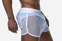 White Mesh Shorts