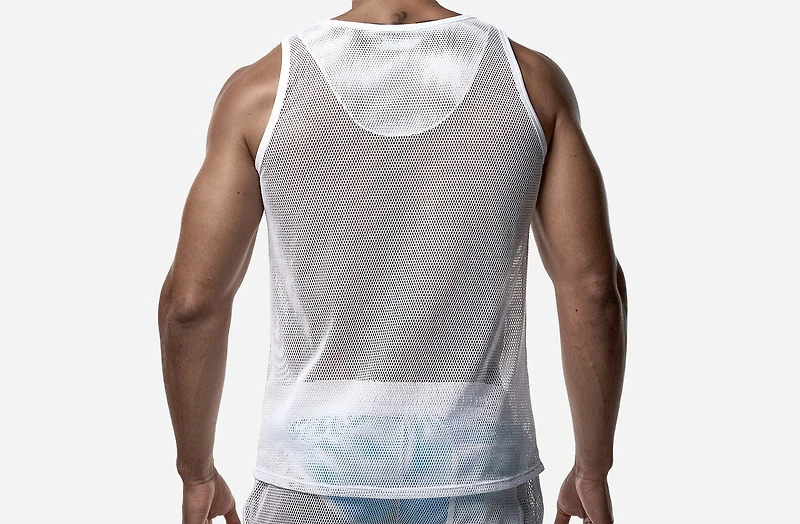 Débardeur en maille blanche