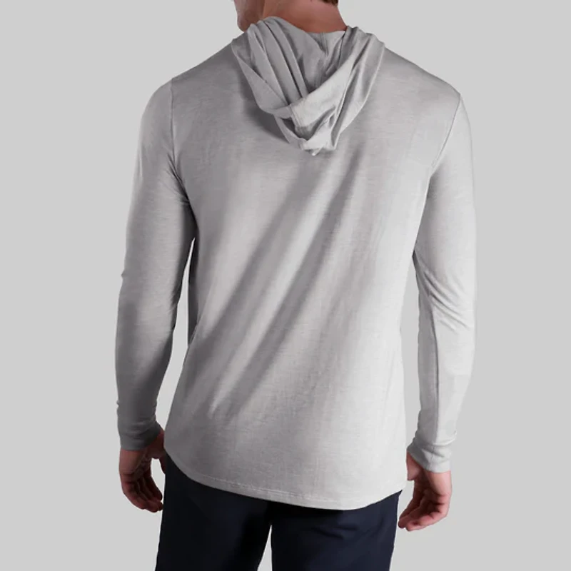 Luxury Grey Long Sleeve Hooded Sweater