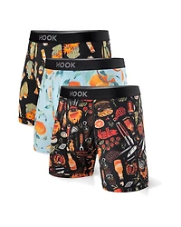 3 Max boxers: 1x Red Aztec, Peaches, Muy Caliente