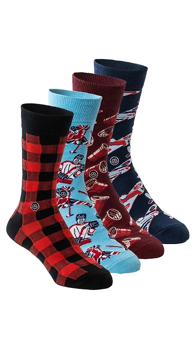 4 paires de bas mi-mollet: Funky