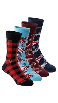 4 paires de bas mi-mollet: Funky