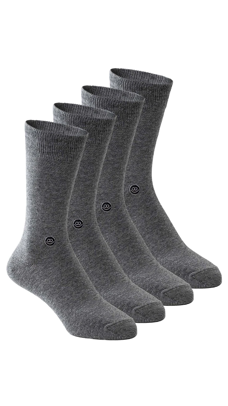 4 pairs of mid-calf stockings: Grey