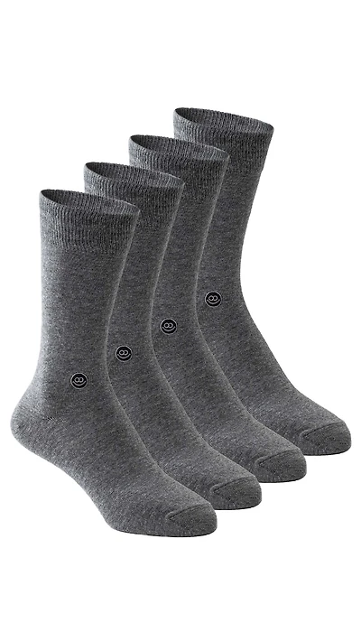 4 pairs of mid-calf stockings: Grey