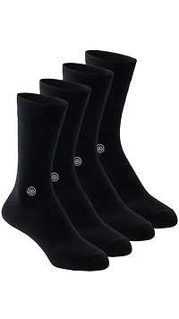 4 pairs of mid-calf stockings: Black