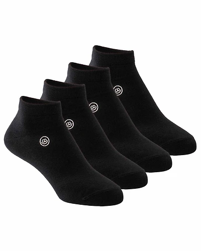4 pairs of ankle socks: Black