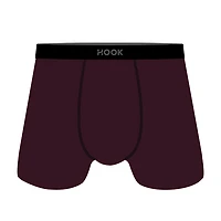 Pack : 3 boxers courts Max Bleu Marin, 1X Aubergine et 1 Noir