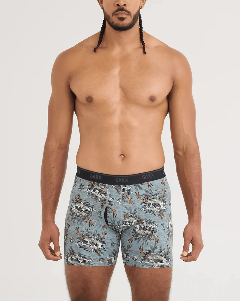 Quest Quick Dry Mesh Boxer Brief : Hunting Lodge-Silver Pine