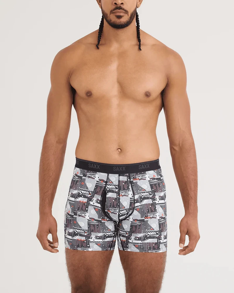 Quest Quick Dry Mesh Boxer Brief : WINTER TREK- BLACK