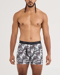Quest Quick Dry Mesh Boxer Brief : WINTER TREK- BLACK
