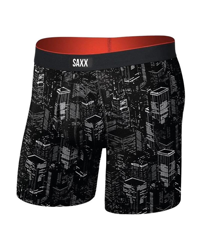 Multi-Sport Boxer Shorts, City Night - Black