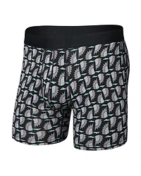 Droptemp Cooling Cotton Boxer Brief : FLIGHT PATTERN-BLACK