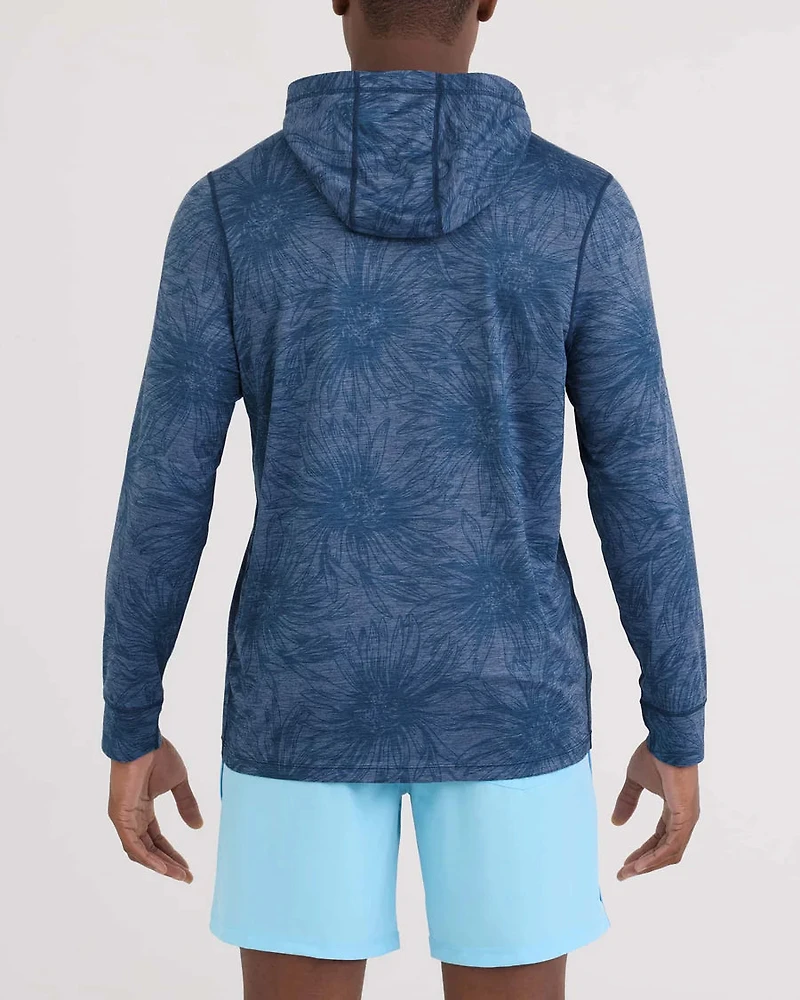 Droptemp All day cooling hoodie BIG DAISY-DENIM HEATHER