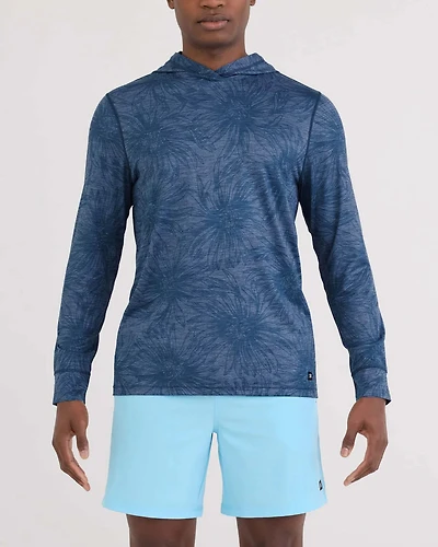 Droptemp All day cooling hoodie BIG DAISY-DENIM HEATHER