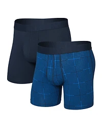 Pack de 2 boxers Droptemp Coton CARREAUX RAD/ENCRE FONCÉE