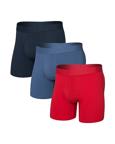 Pack de 3 boxers DROPTEMP™ COOLING COTTON ROUGE/INDIGO/ENCRE FONCÉE