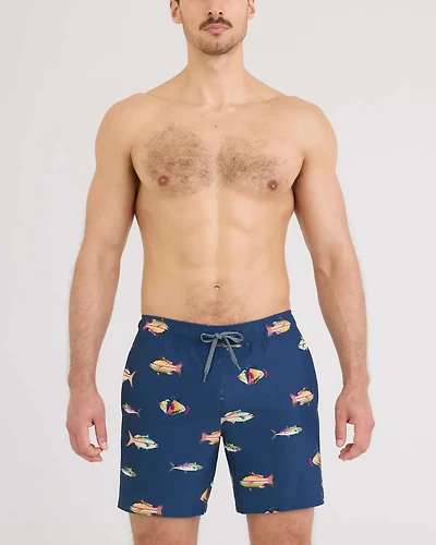 Maillot de bain Oh Buoy 2in1 VOLLEY 7" GULF FISH-DENIM FONCÉ