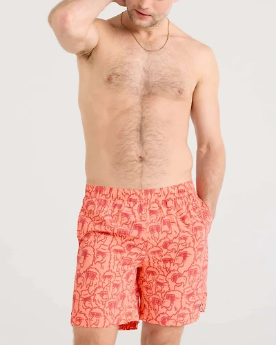 GO COASTAL VOLLEY 2-IN-1 Swimsuit -- 7'' PARROT-CORAL PARTY