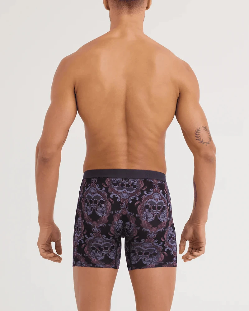 Vibe Xtra Boxer Brief : SKULL BROCADE - BLACK