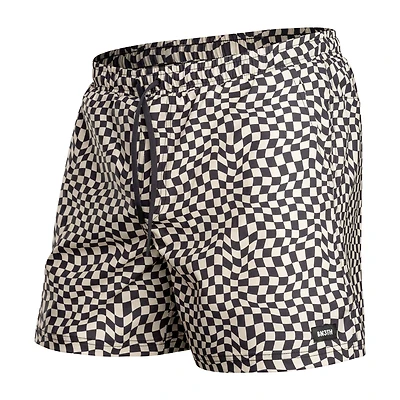 Agua Volley Jersey 2N1 5" WARPED CHECKER-VANILLA
