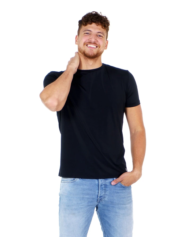 T-shirt Nu Crisp microfibre noir