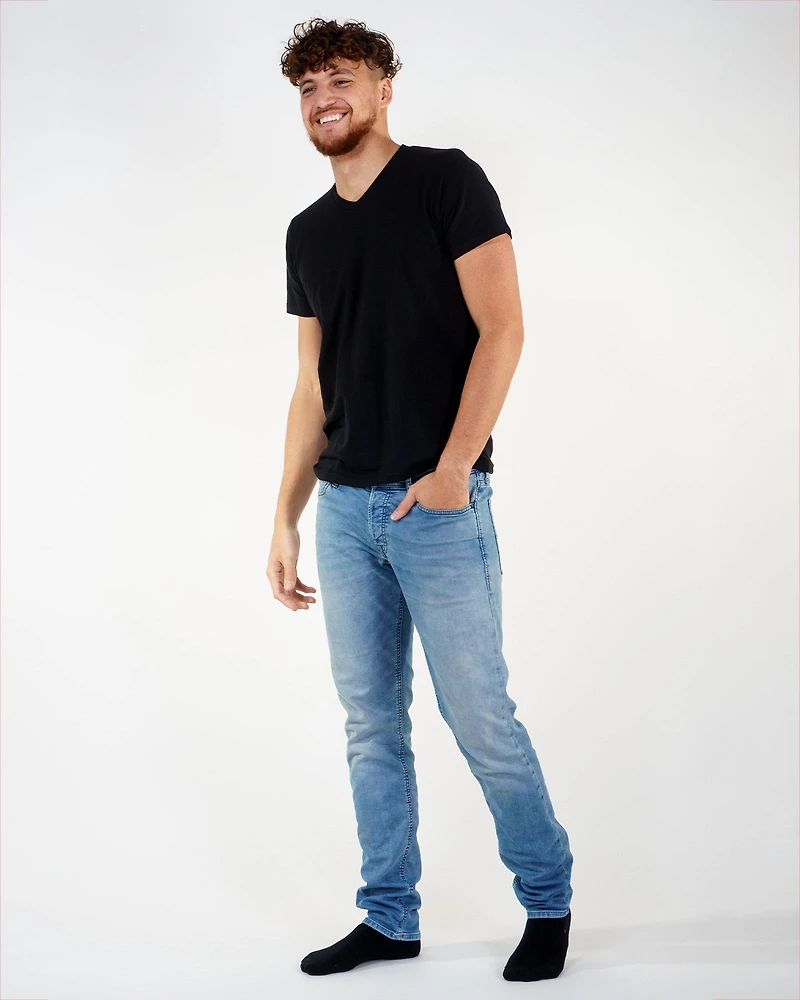 Threadbare V-Neck T-Shirt Black